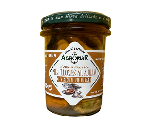 Agromar Mejillones al ajillo (Glass jar 190g)